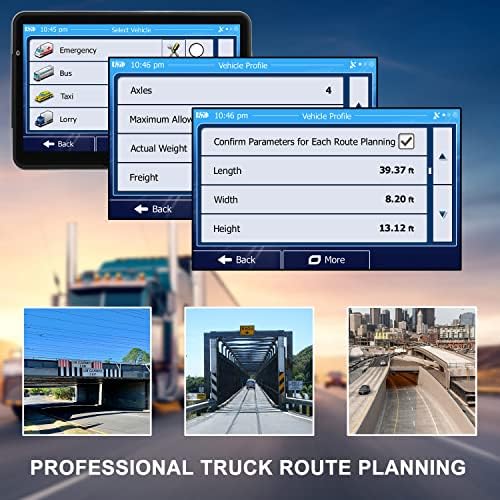 GPS Navigation for Car Truck Navigator Latest Maps 7 Inch Touch Screen Vehicle GPS Commercial Trucker Navigation Voice Speeding Warning Free Lifetime Update of World Maps - Image 5
