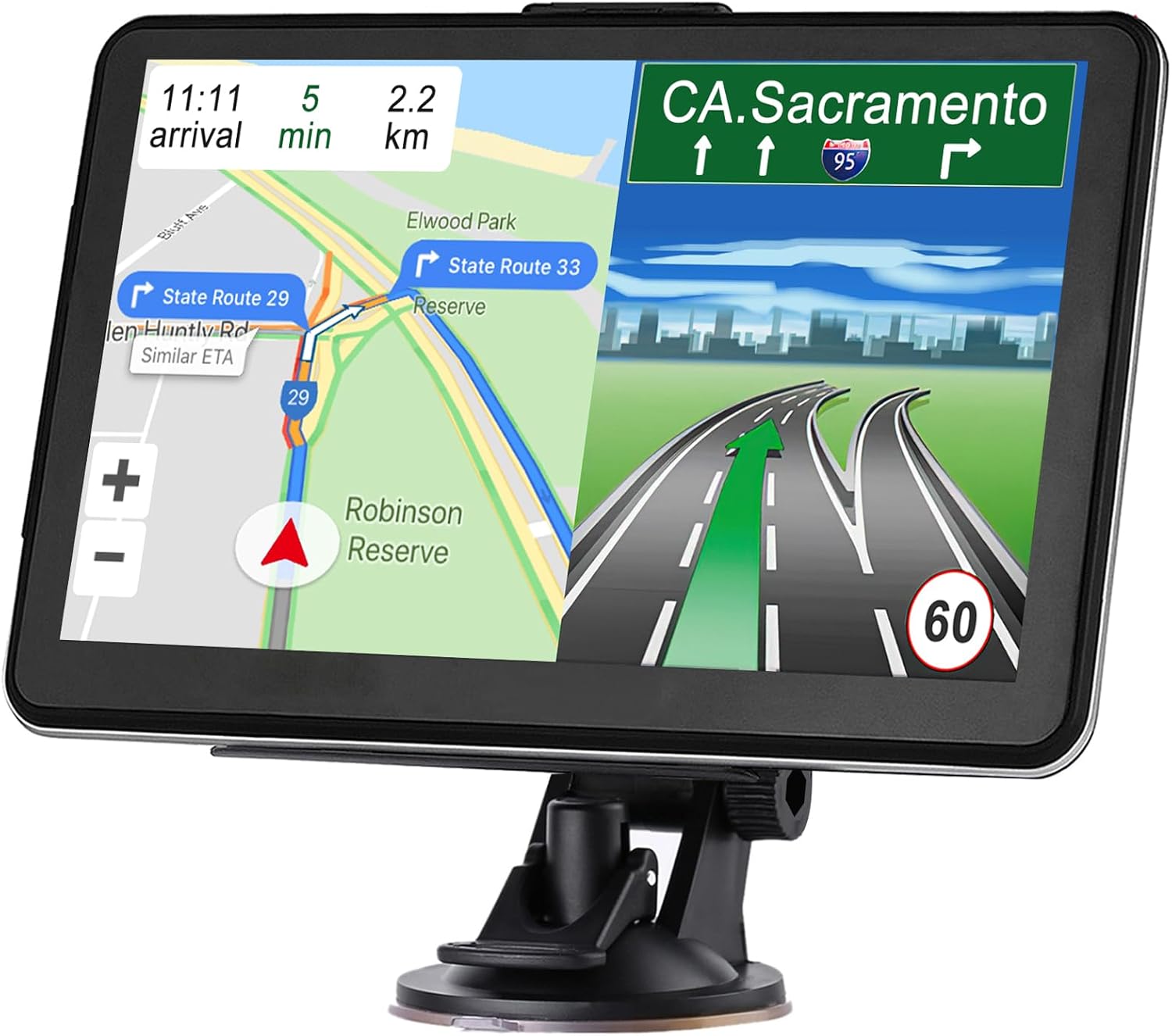 GPS Navigation for Car Truck Navigator Latest Maps 7 Inch Touch Screen Vehicle GPS Commercial Trucker Navigation Voice Speeding Warning Free Lifetime Update of World Maps - Image 9